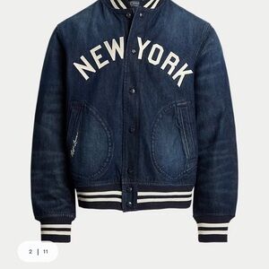 Polo Ralph Lauren Navy Bomber Jacket with New York Embroidery